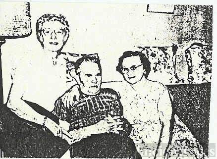 From left to right, Mary (Fromhart) Weigand, George Carl, & Mary (Bishop) Carl