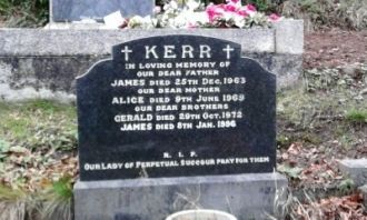 James & Alice Kerr gravesite, Belfast
