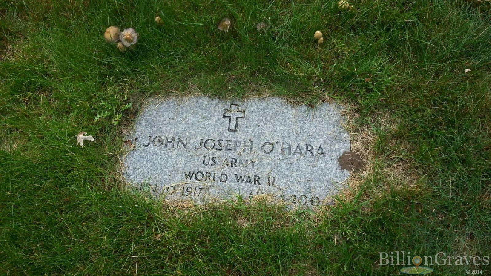 John Joseph O'Hara--gravestone