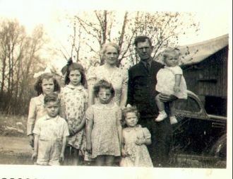 Grandma and Grandpa Adams with the Barney kids