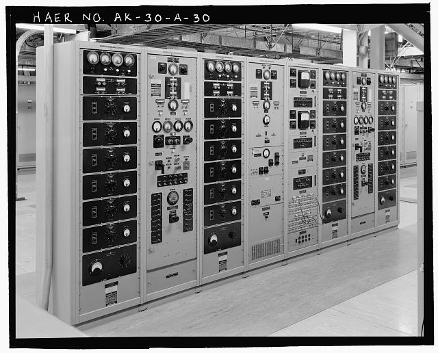 30. View of mezzanine floor level in transmitter building...