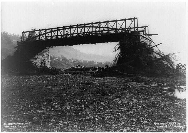 [Ruins of viaduct bridge, Johnstown, Pa., after the...
