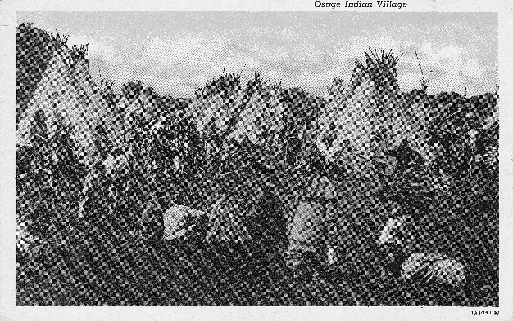 Osage Indian village