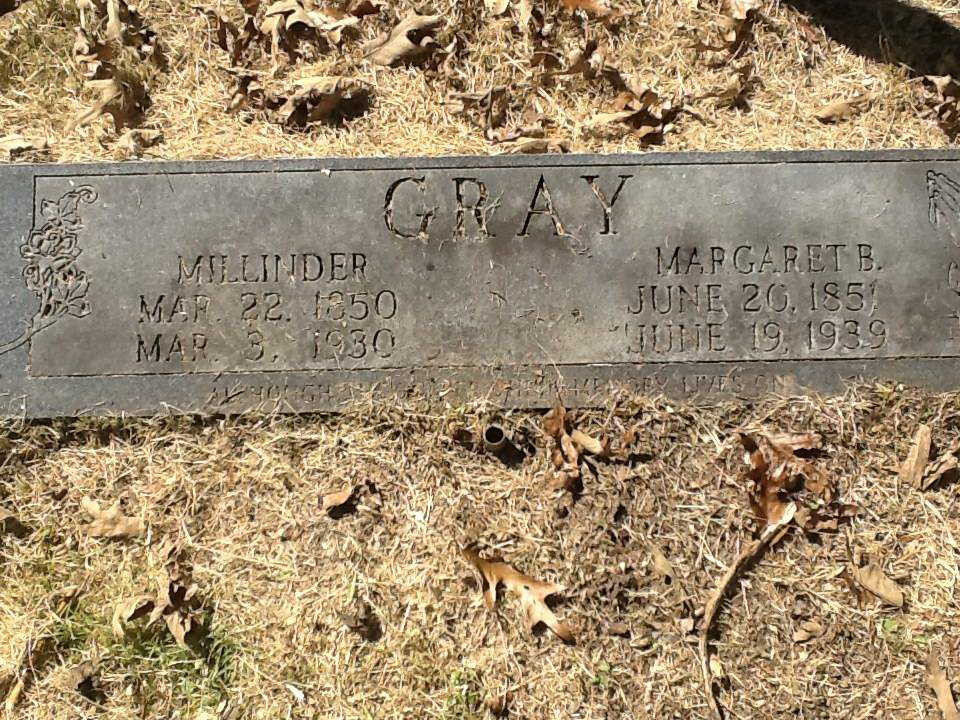 Grave of Millander Gray and wife