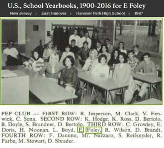 Eileen Catherine Foley-Rough--U.S., School Yearbooks, 1900-2016(1967) Pep Club