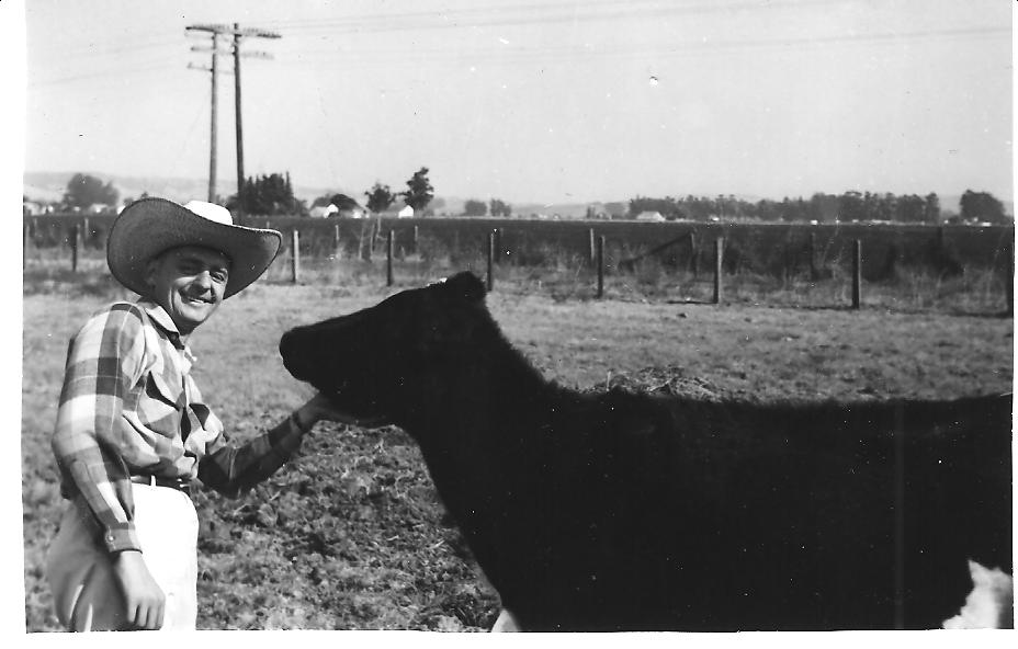 Walter McCoy and cow