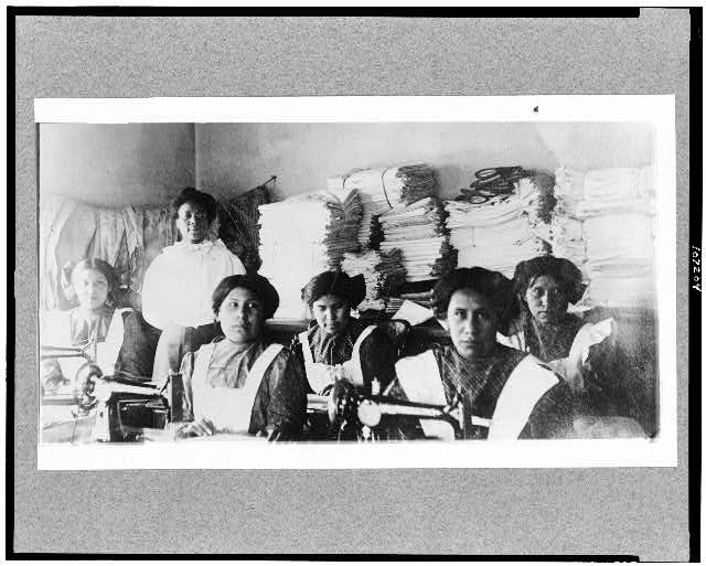 [Bismarck Indian School, North Dakota. Sewing Class]