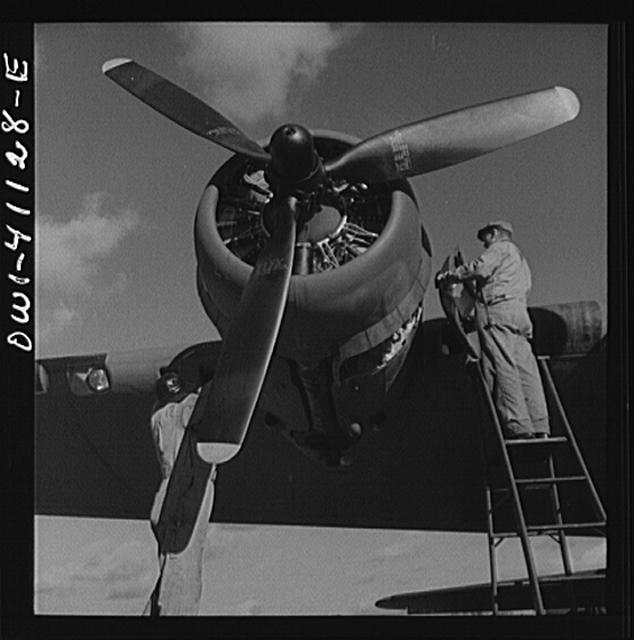 Boeing aircraft plant, Seattle, Washington. Production of...