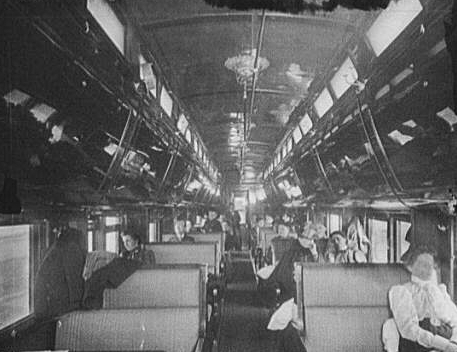 Car interior, Chicago and Alton Railroad