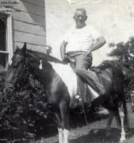 John Sositko on a horse