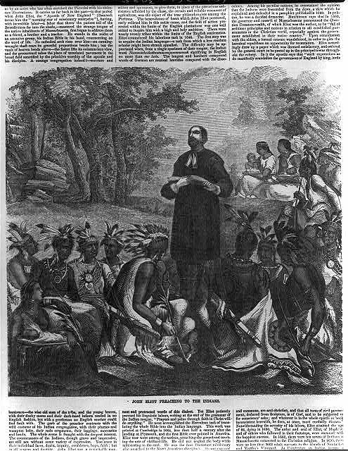 John Eliot preaching to the Indians