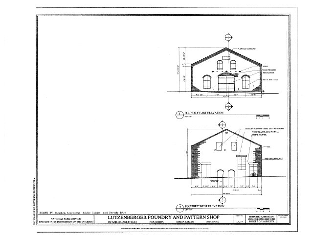 Foundry East & West Elevation - Lutzenberger Foundry and...
