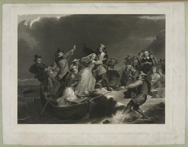 [Landing of the Pilgrims on Plymouth Rock, 1620] / P.F....