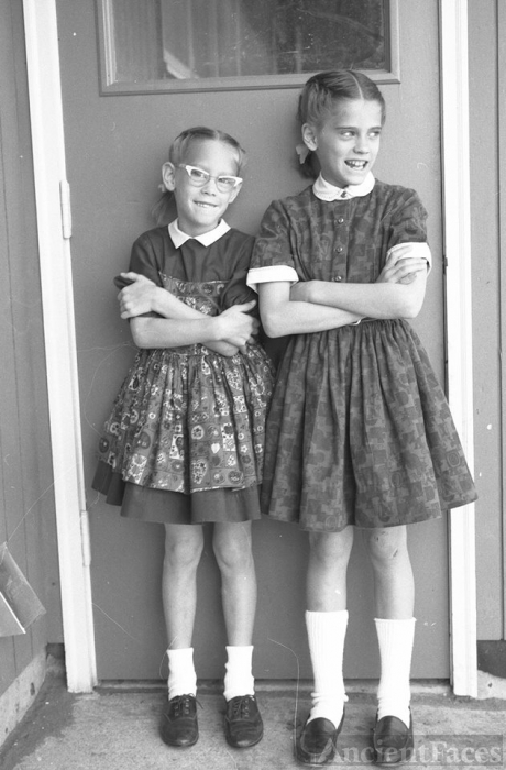 Unknown Sisters, school clothes