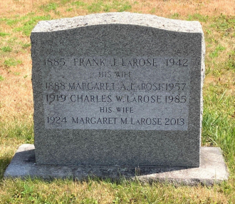 Margaret M Mcdonald-Larose--gravestone back