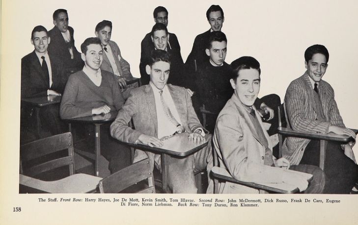 Thomas Hlavac in 1959 Yearbook bottom row fourth from left