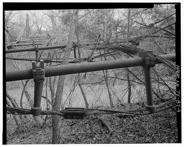 4. VIEW OF BARTON CREEK BRIDGE, NEEDLE BEAM DETAIL,...