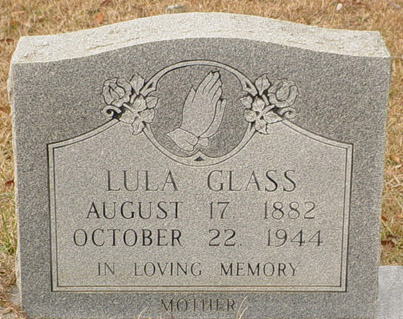 Lula Elizabeth Nethland Glass Tombstone