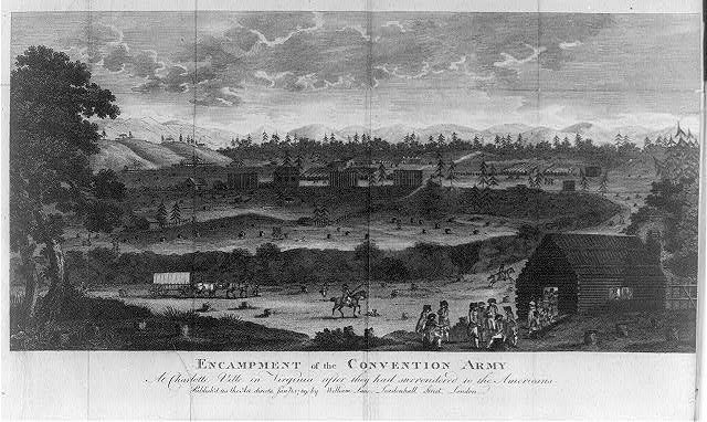 Encampment of the convention army at Charlotte Ville in...