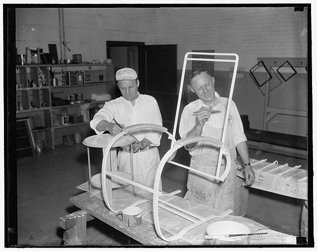 Harry Cheek[?] A. Nicholson[?] Paint shop for Senate...
