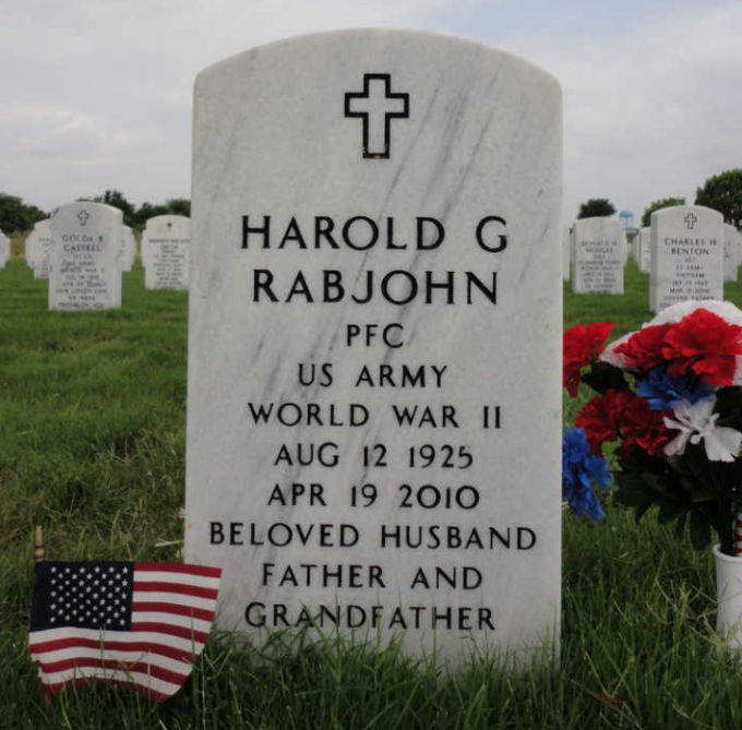 Harold Gene Rabjohn headstone, Fort Sam Houston National Cemetery