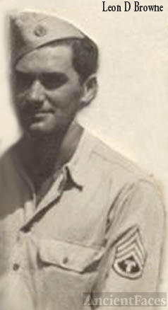 LEON D BROWNE W.W.2 U.S. ARMY