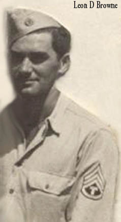 LEON D BROWNE W.W.2  U.S. ARMY