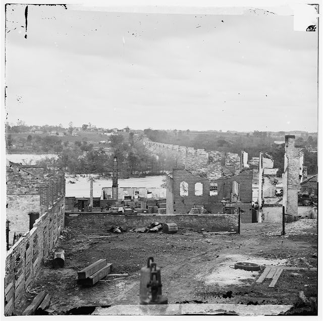 [Richmond, Va. Ruins of Richmond & Petersburg Railroad...