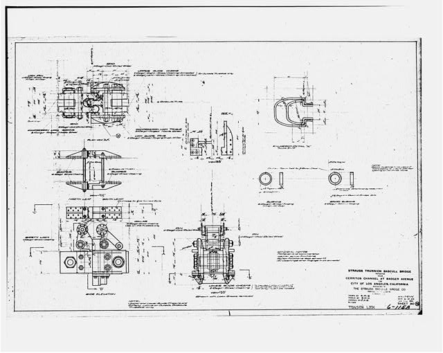 92. Original engineering drawings sheet 36: Tension Lock....