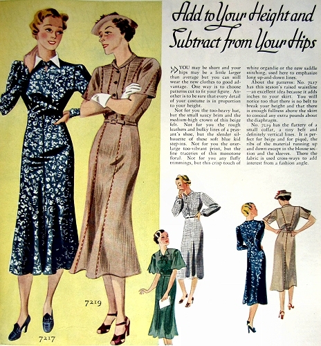 Vogue patterns for the 1930's