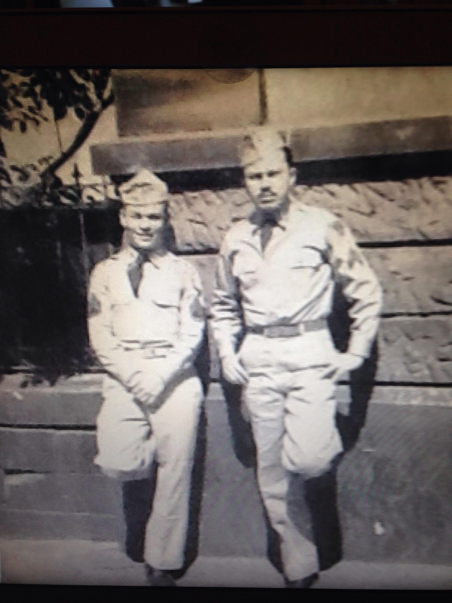 Abuelo (L) with a fellow Army man