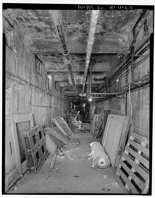 8. Interior view of the basement tunnel under the loading...