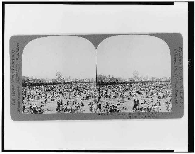 T[he?] bathers at Coney Island, New York's most popular...
