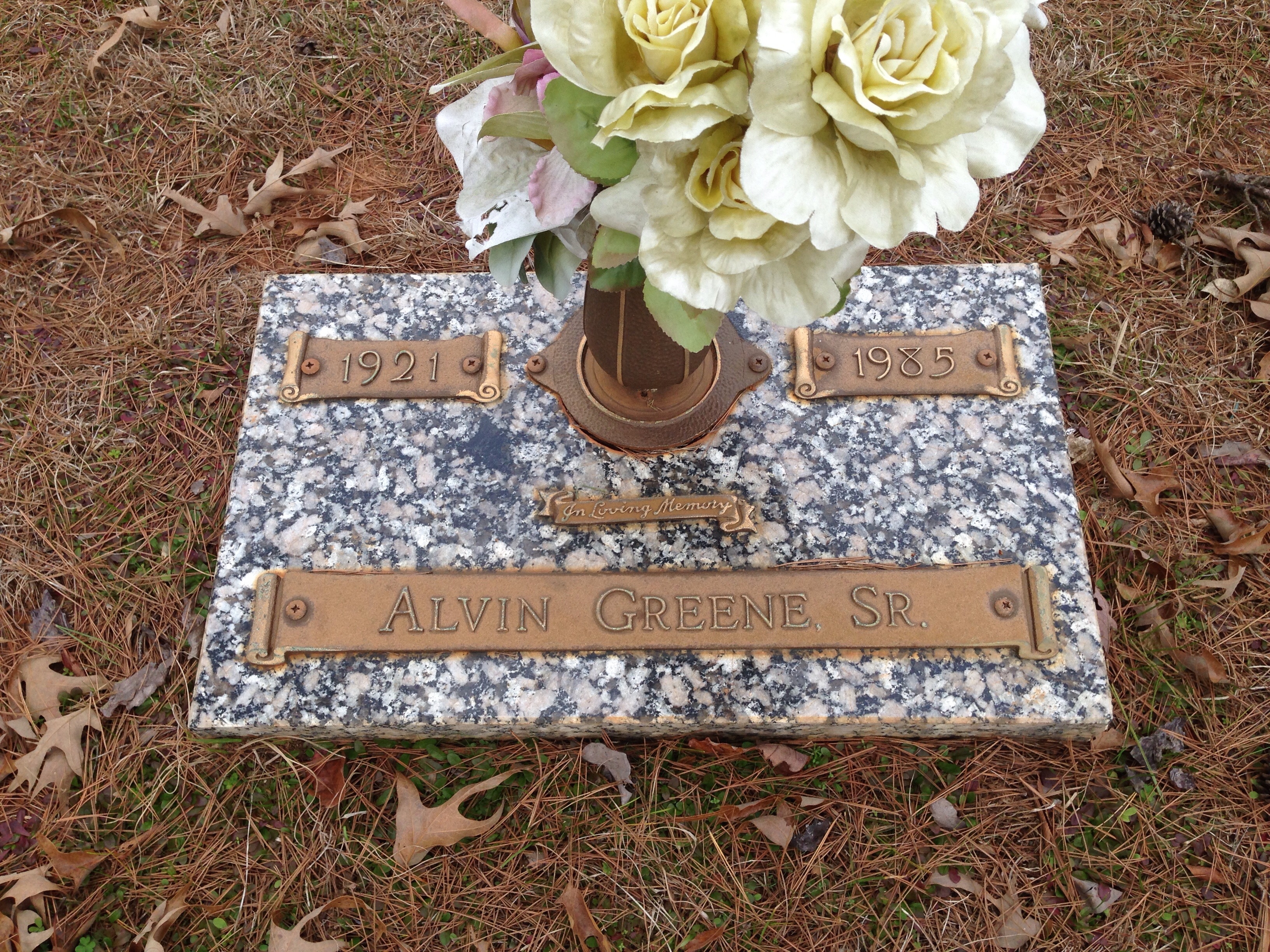 Alvin Greene Sr. gravesite