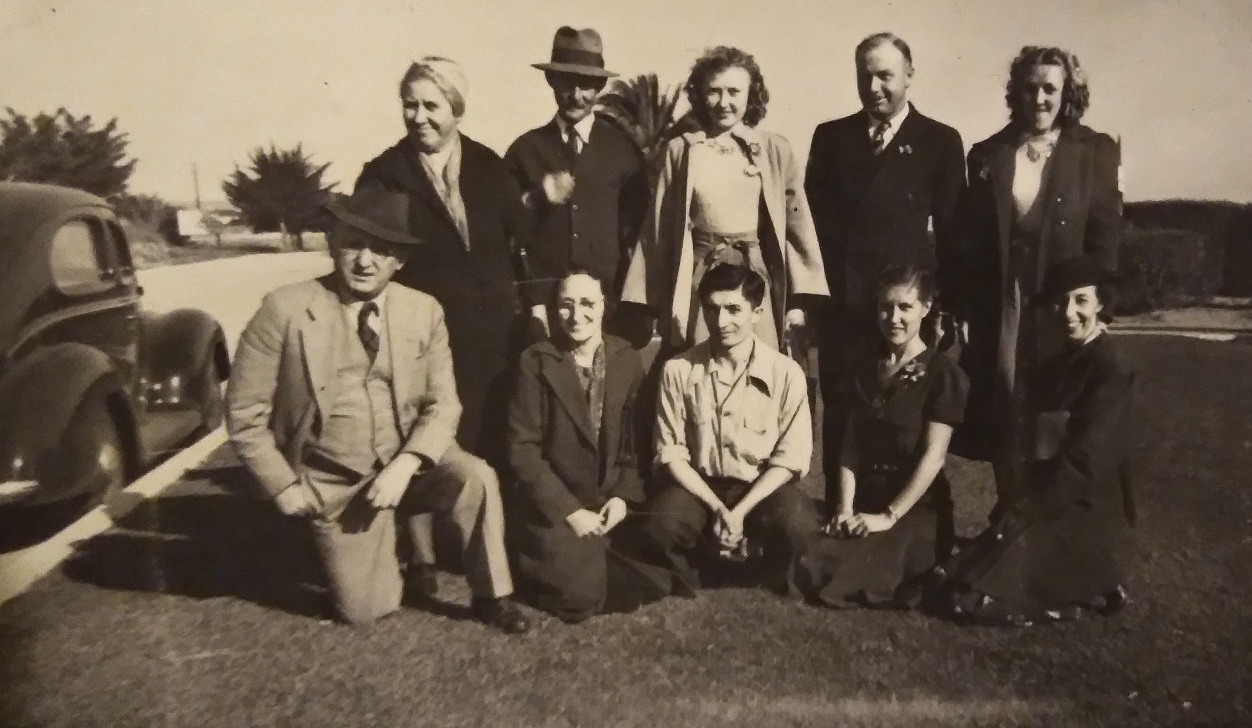 Fred Werstein is the gentleman in the middle. With his hands clutched together.