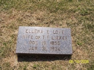 Ellena Love Lieker gravesite