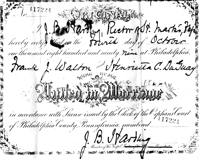 Walton Marriage License