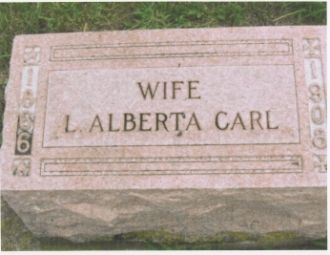 The Tombstone of Loris Alberta (Dougherty) Carl (1866-1930)