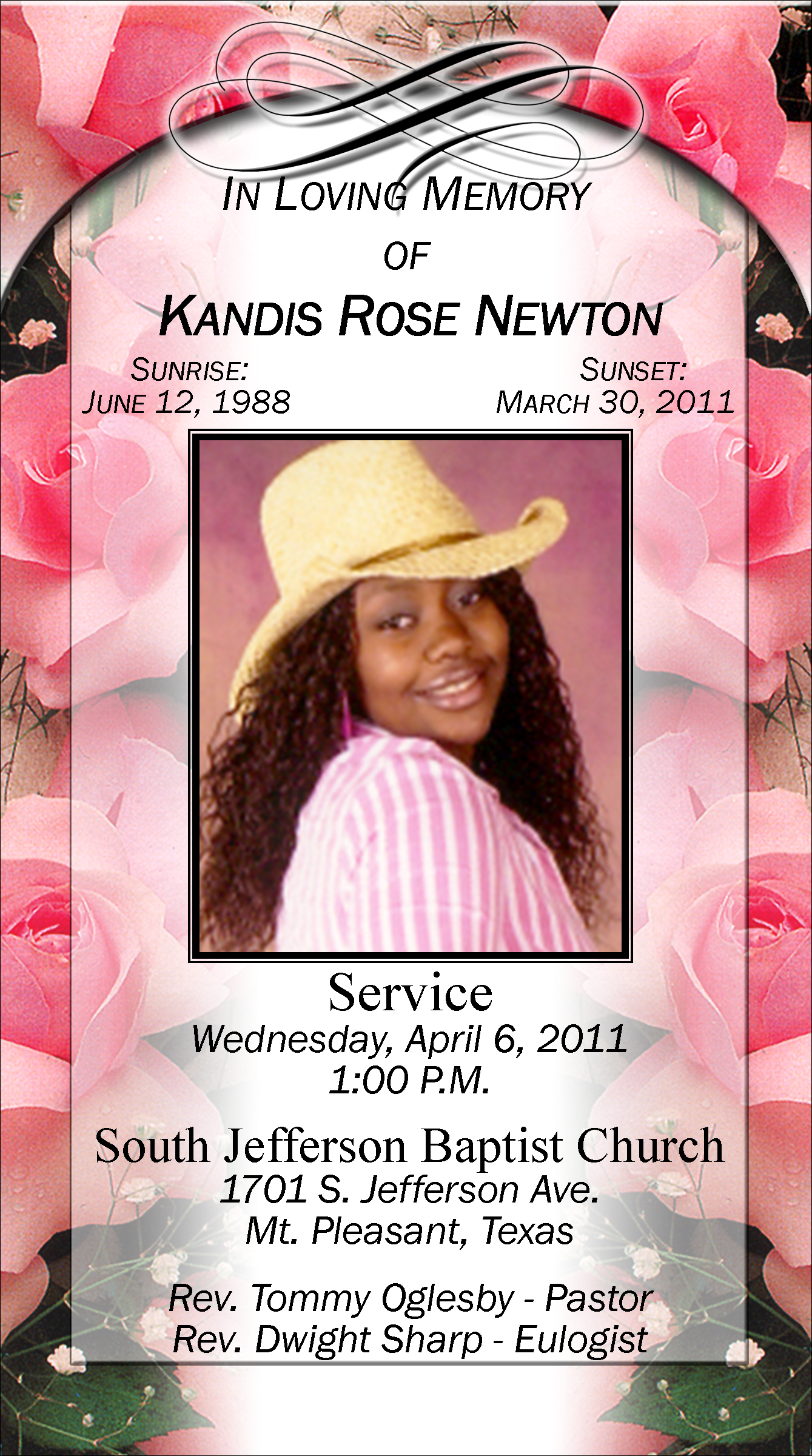 Kandis's obituary 2011