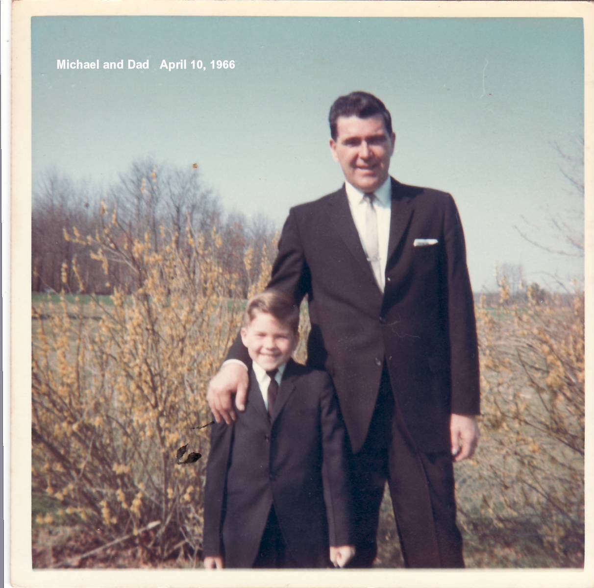 Dad and Michael on Easter 1966