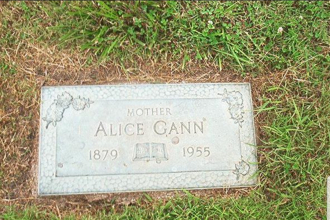 Mary Alice (McCright) Gann Gravestone