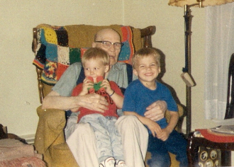 George Reeder with his great great grandsons Nicholas and Lance Russo
