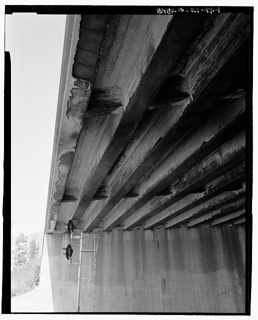 4. Detail view of underside of bridge looking northwest....