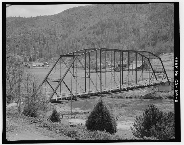 9. OBLIQUE VIEW OF WALKER BRIDGE FROM HIGHWAY 96; FACING...