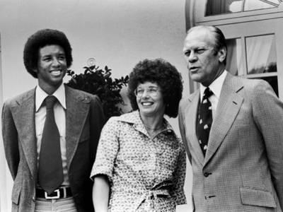 Arthur Ashe and Gerald Ford
