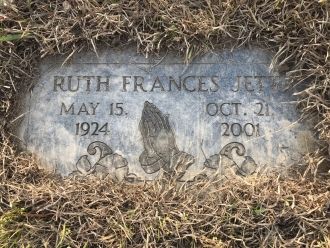 Ruth F Jett Gravesite