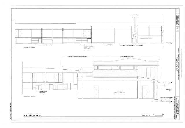 Building Sections - O'Brien House, 4740 Richmond Avenue,...