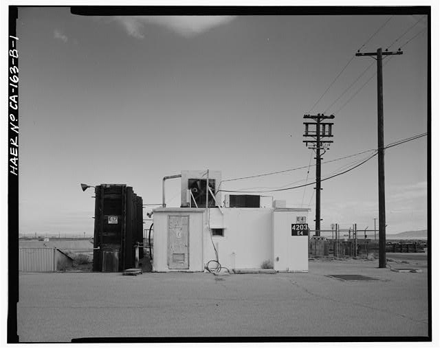1. West elevations of barrier (Building 4216/E-17) and...