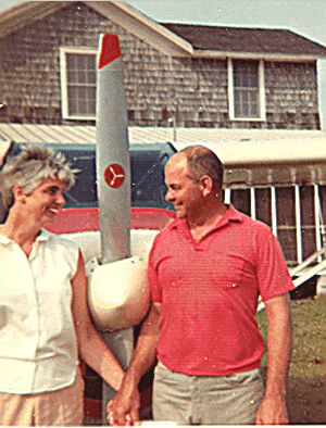 Margaret and Fred Halkett by Al Mills airplane