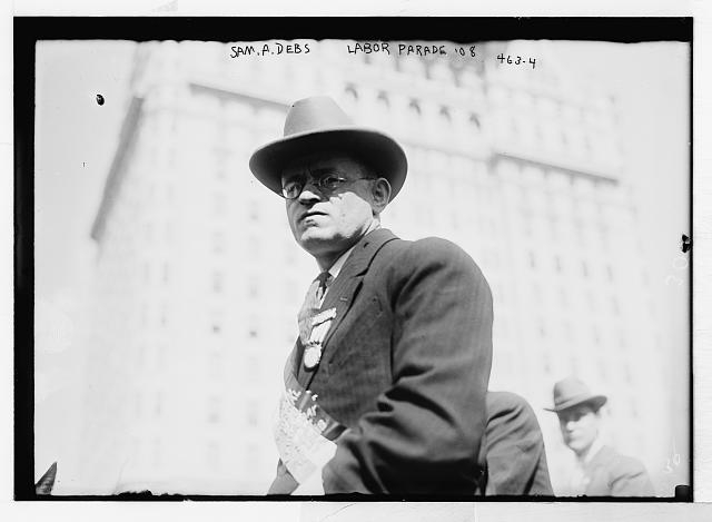 Labor Day Parade, Sam. A. Debs, astride horse, New York